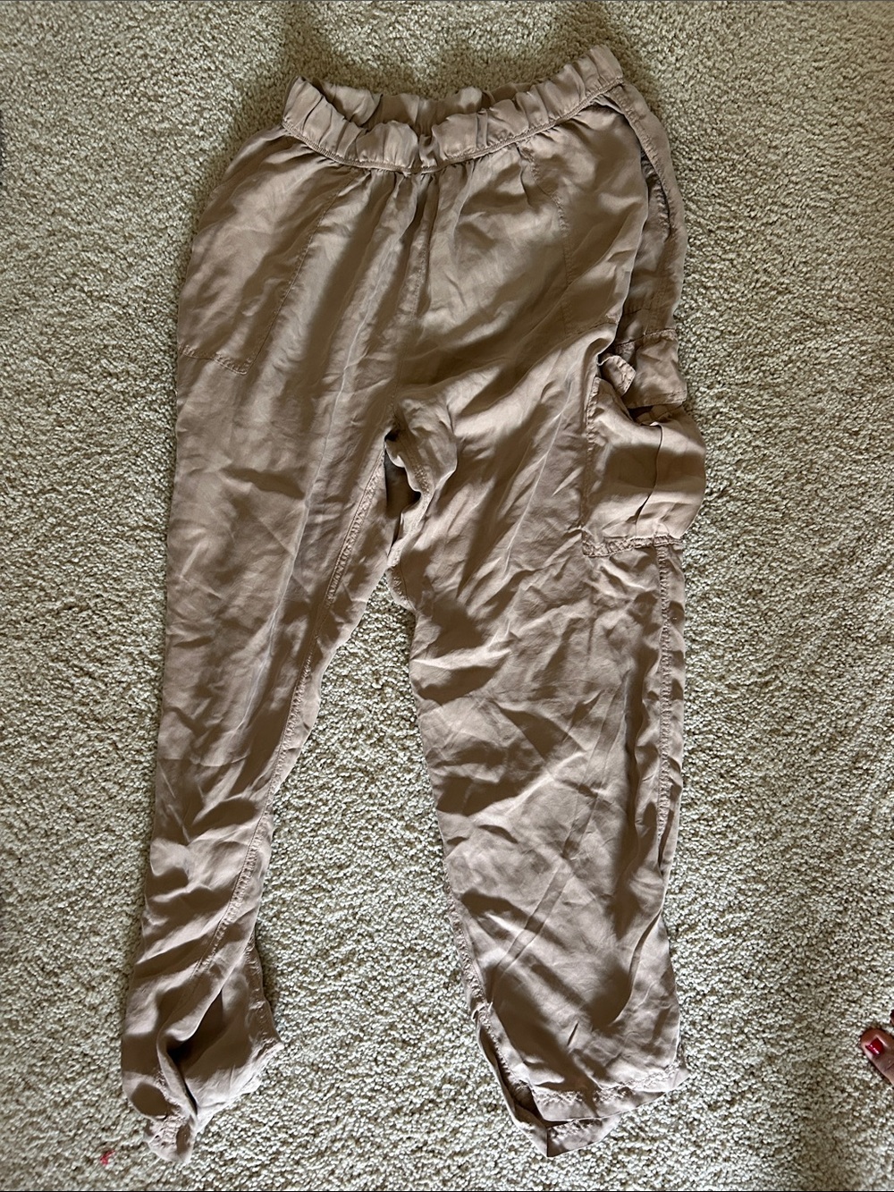 Softest 100% Beige Silk Pant
